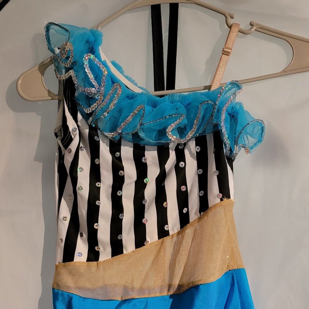 Multi-colored Unitard w/Skirt